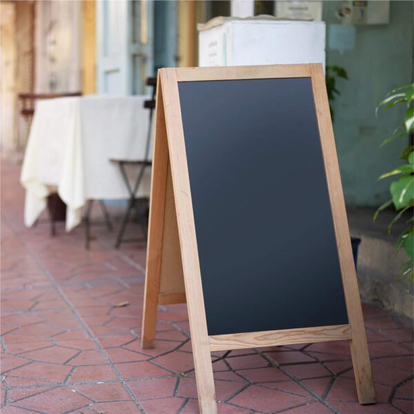 2 oldalas utcatábla, éttermi menühöz vagy reklámhoz, 60x100 cm, barna - Image 16