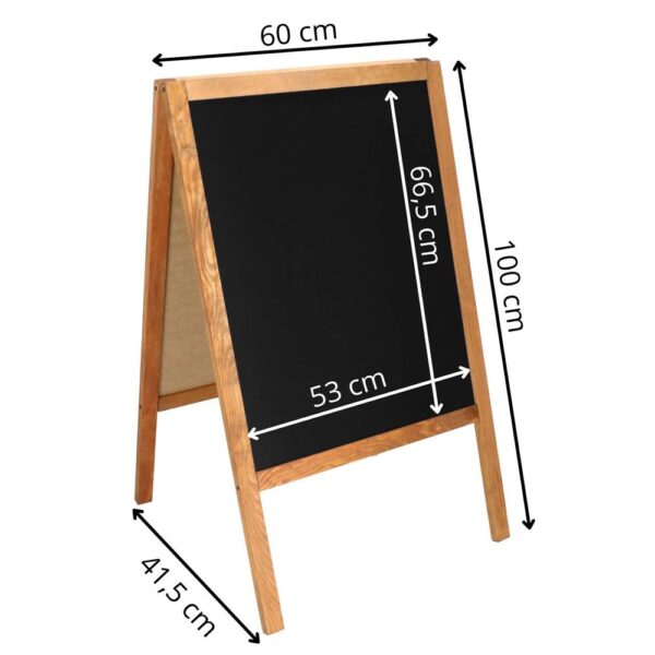 2 oldalas utcatábla, éttermi menühöz vagy reklámhoz, 60x100 cm, barna - Image 17