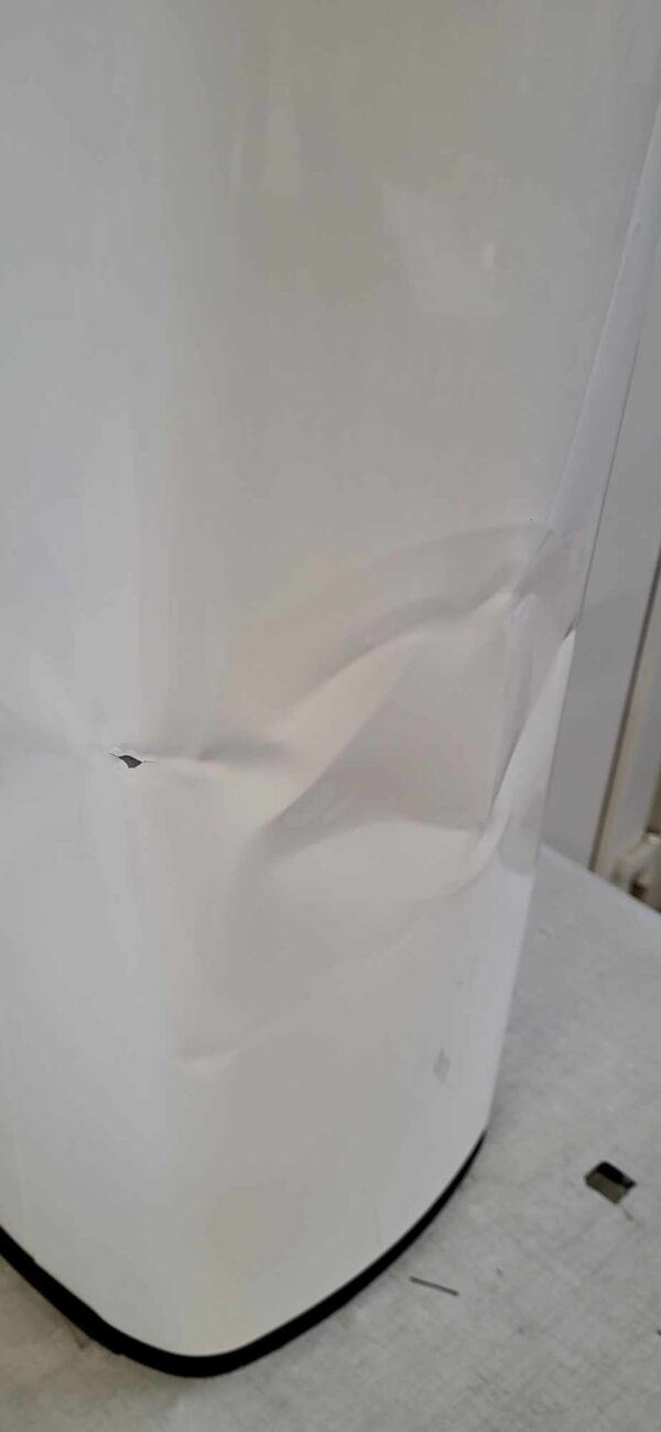 ÚJRACSOMAGOLT TERMÉK: SONGMICS Acél szemetes pedállal, műanyag belső vödör, lassan záródó fedél, 50L, 43x32x66cm, fehér - Image 2