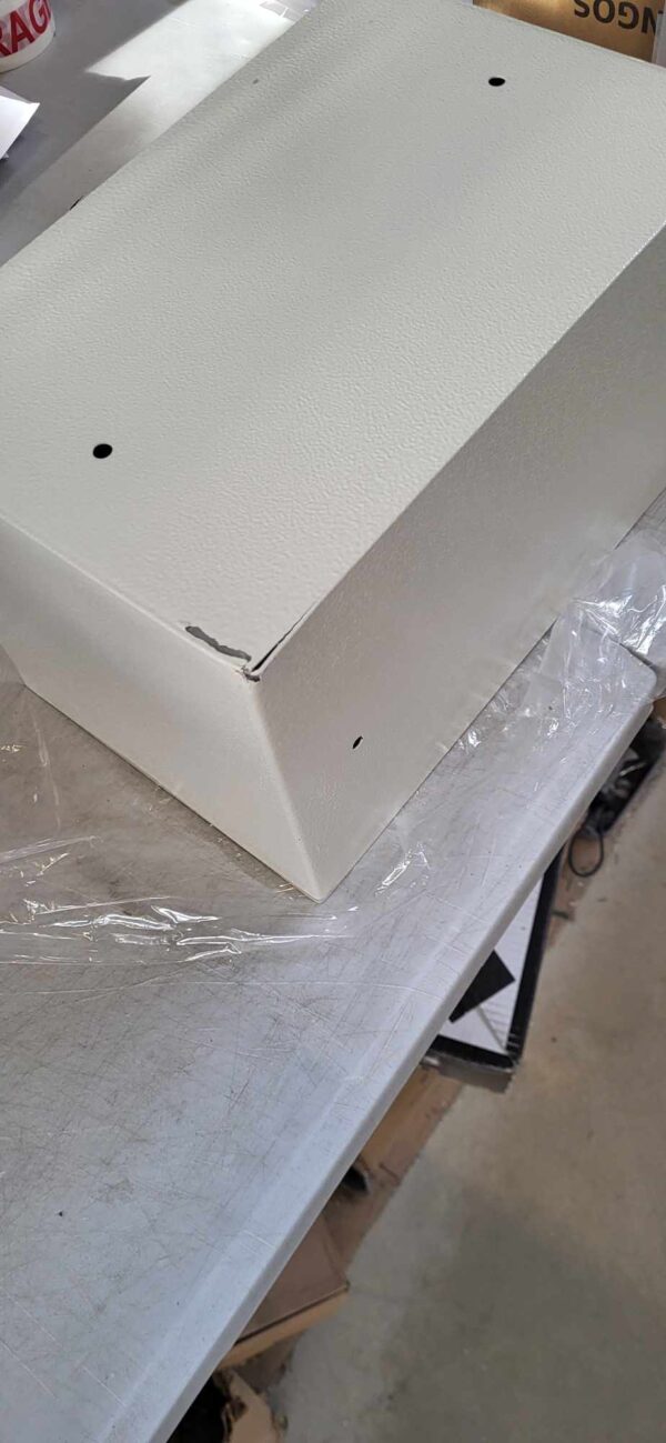 RESIGILAT: Seif standard cu cheie, 200x310x200 mm, Otel, Bej - Image 4