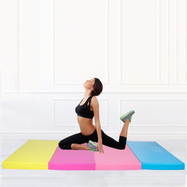 Vastag fitness szőnyeg, XXL méret, tornához, 240x120x5 cm, tarka - Image 9
