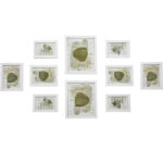 Songmics készlet 10 db MDF fali képkeretből, 3 méret, 29x24 cm, 21x16 cm és 19x13 cm, fehér