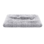 FEANDREA Bolyhos ágy nagytestű kutyáknak, puha béléssel, hosszú cérnával, mosógépben mosható, 122x74 cm, világosszürke