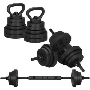 Súlyzóvá, kettlebellé, súlyzóvá alakítható többfunkciós súlykészlet, összesen 19 kg