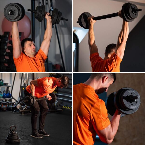 Súlyzóvá, kettlebellké, súlyzóvá alakítható többfunkciós súlykészlet, összesen 29 kg - Image 24