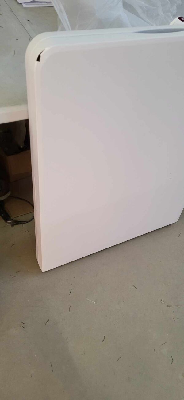 ÚJRACSOMAGOLT TERMÉK: Többfunkciós összecsukható téglalap alakú asztal, 180x70x74cm, fehér - Image 5