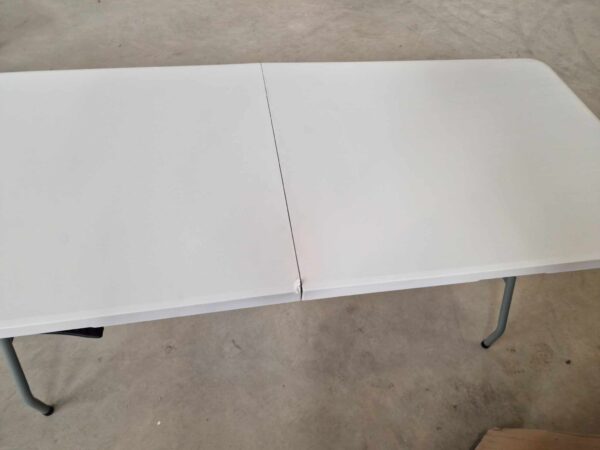 REILED: Többfunkciós összecsukható téglalap alakú asztal, 180x70x74cm, fehér - Image 3