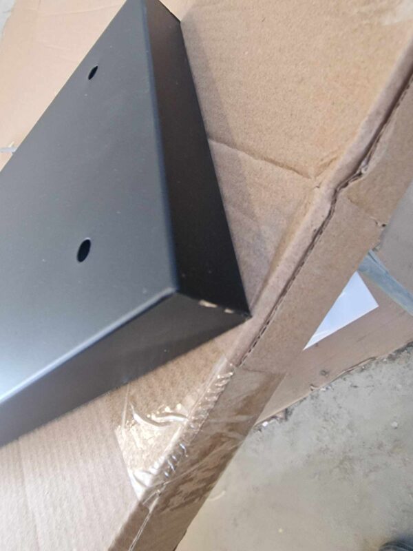 ÚJRACSOMAGOLT TERMÉK: Fém fürdőszobai tartó törölközőhöz, 2 karral, 80 cm, matt fekete - Image 6