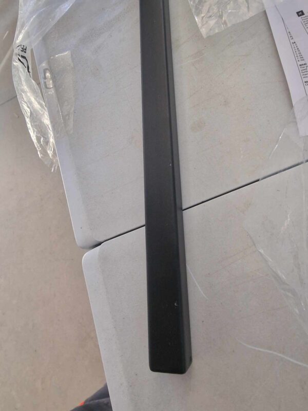 ÚJRACSOMAGOLT TERMÉK: Fém fürdőszobai tartó törölközőhöz, 2 karral, 80 cm, matt fekete - Image 8