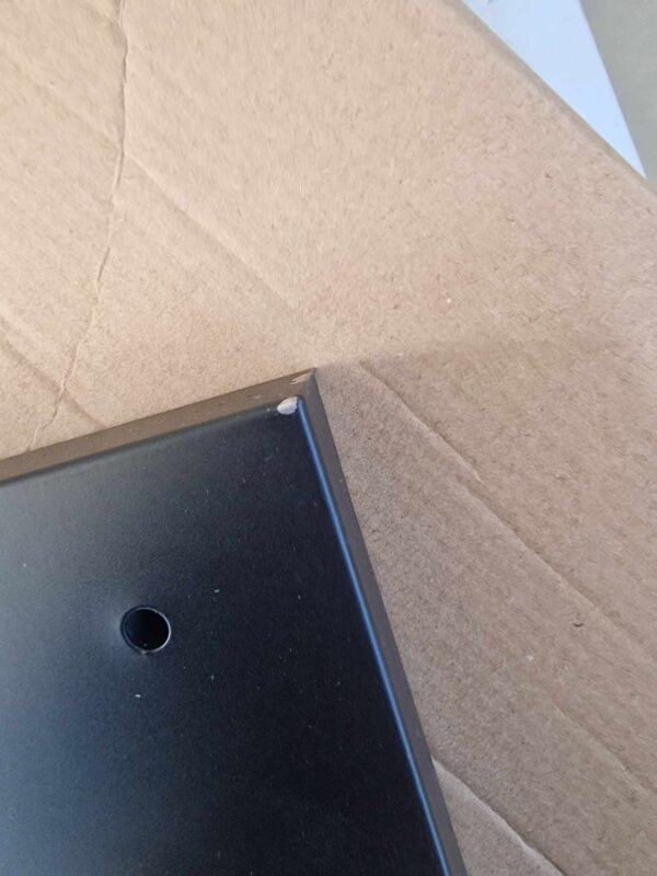 ÚJRACSOMAGOLT TERMÉK: Fém fürdőszobai tartó törölközőhöz, 2 karral, 80 cm, matt fekete - Image 5