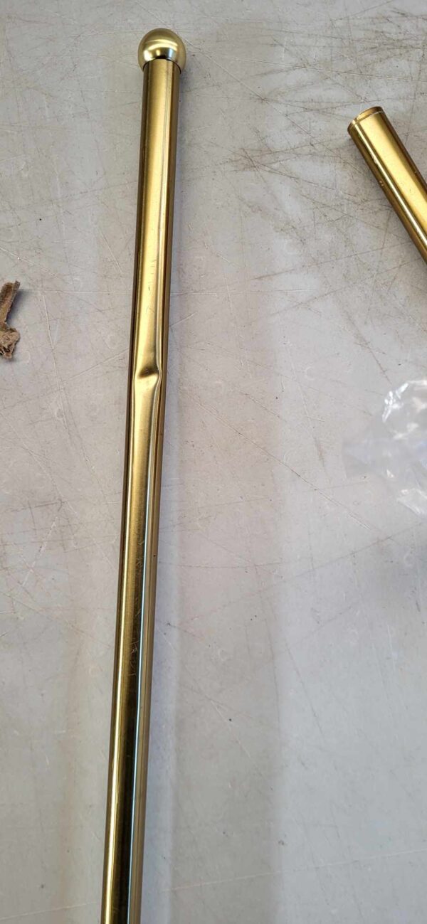 ÚJRACSOMAGOLT TERMÉK: Törülközőtartó 3 karral, magassága 86 cm, fényes arany - Image 2
