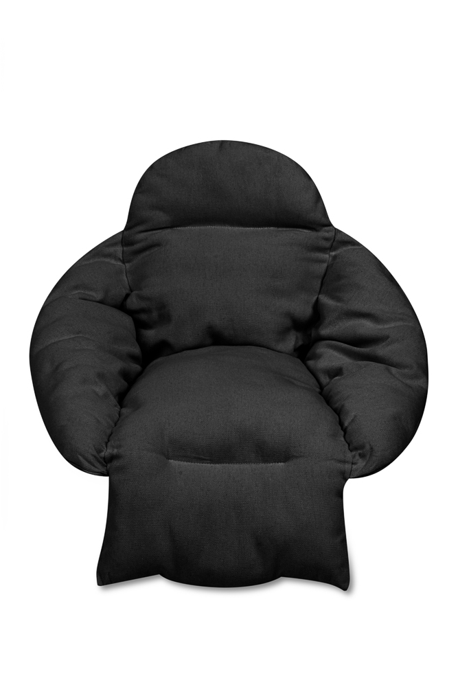 XXL méretű kerek függőfotel párna, fekete - Image 8