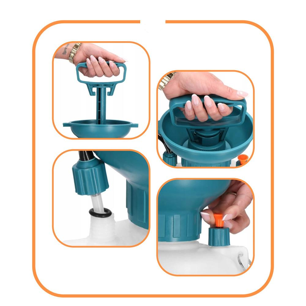 Kézi permetező 8 L, 63 cm-es állítható permetezőszárral, 2 fúvókával és vállpánttal - Image 26