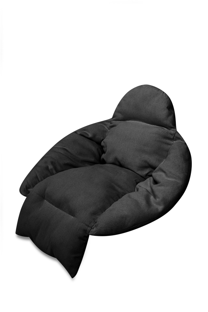 XXL méretű kerek függőfotel párna, fekete - Image 7