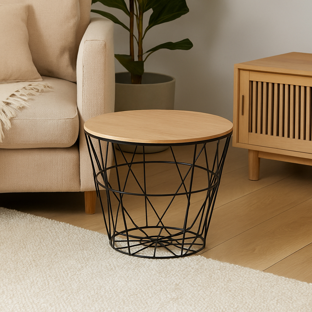Atmosphera Kumi kerek dohányzóasztal, 38x30 cm, fekete - Image 3