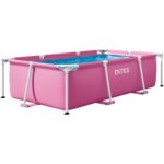 Intex Pink Metal Frame 28266NP téglalap alakú medence fémvázzal, 220x150x60 cm