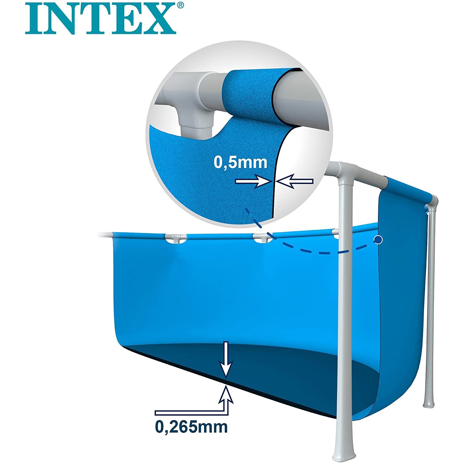 Intex Beachside Metal Frame 28208NP kör alakú medence fémvázzal, 305x76 cm, szűrőszivattyúval - Image 12