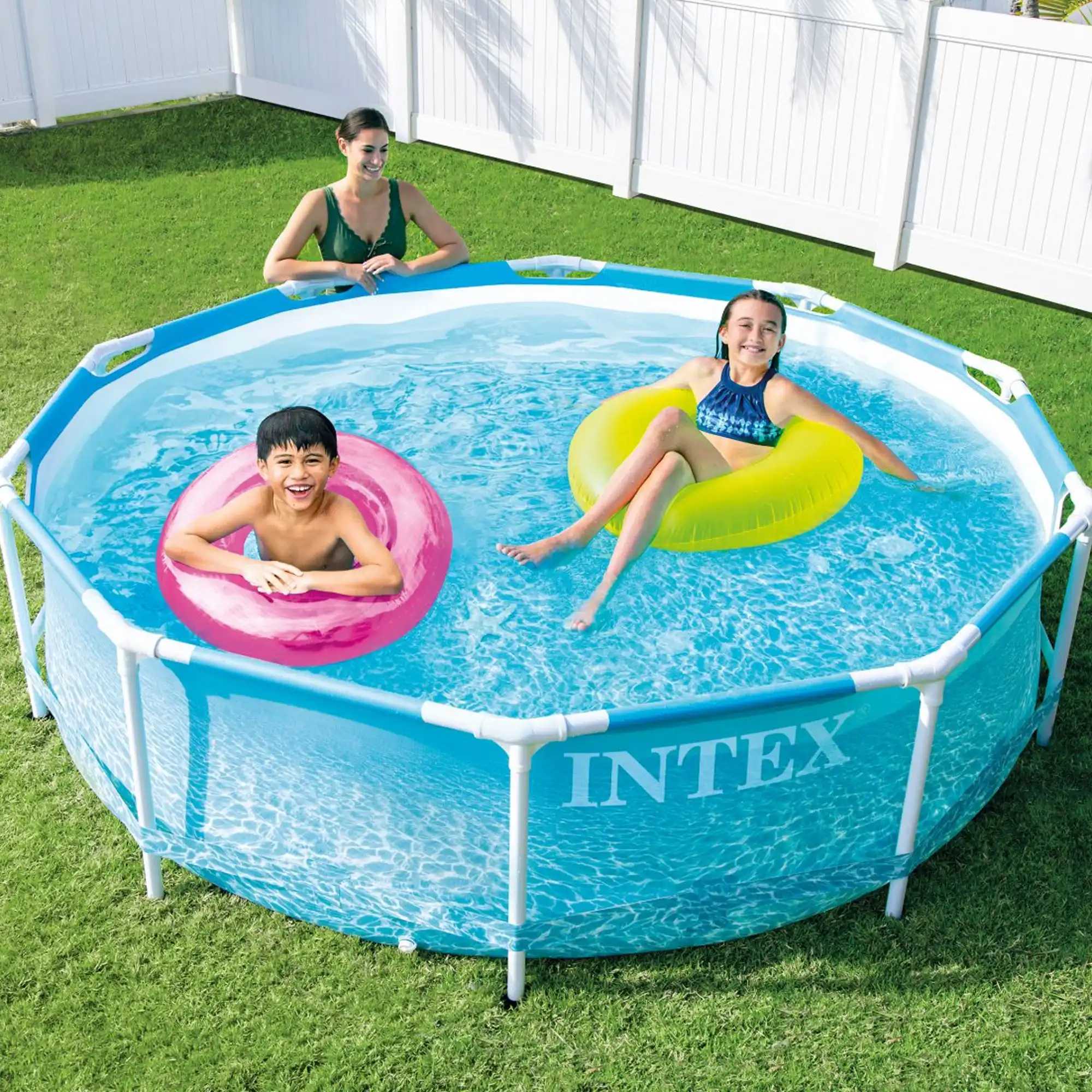 Intex Beachside Metal Frame 28208NP kör alakú medence fémvázzal, 305x76 cm, szűrőszivattyúval - Image 14