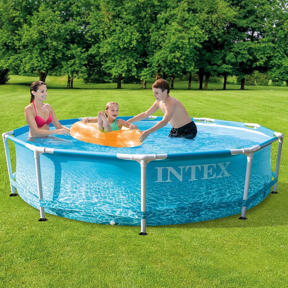 Intex Beachside Metal Frame 28208NP kör alakú medence fémvázzal, 305x76 cm, szűrőszivattyúval - Image 5