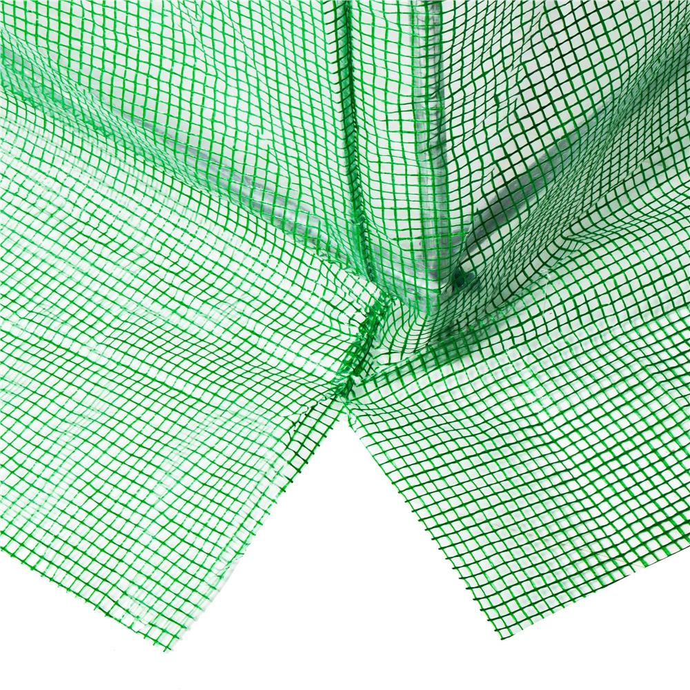 Csere fólia üvegházhoz 300 x 200 x 200 cm, PE 140 g/m² PP hálóval, UV4, 6 ablakkal és cipzáras ajtóval, zöld - Image 9