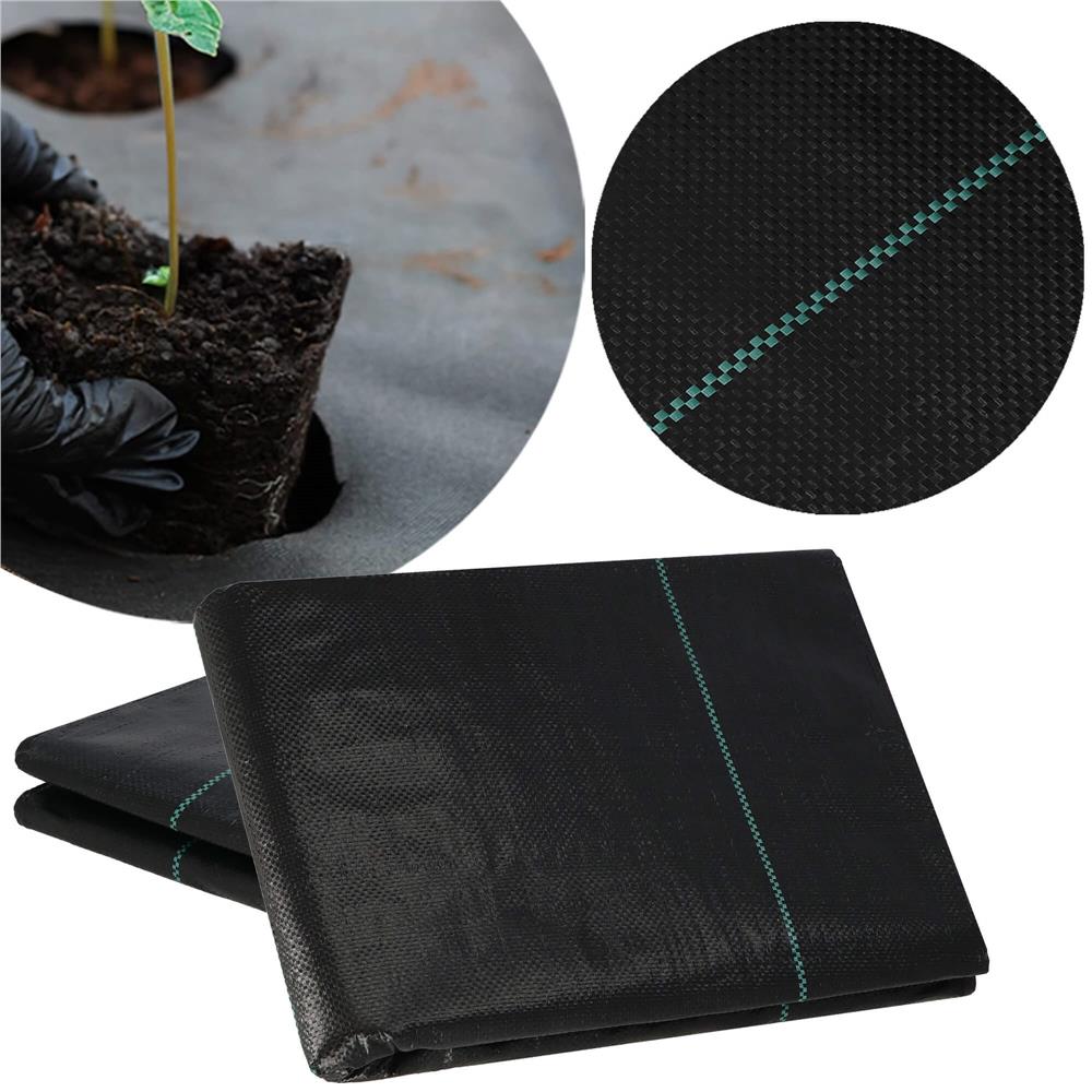Agrotextil fólia talajtakarásra, gyomellenes, UV-szűrős, 10 x 3,2 méter, 90 g/m², fekete színű - Image 3