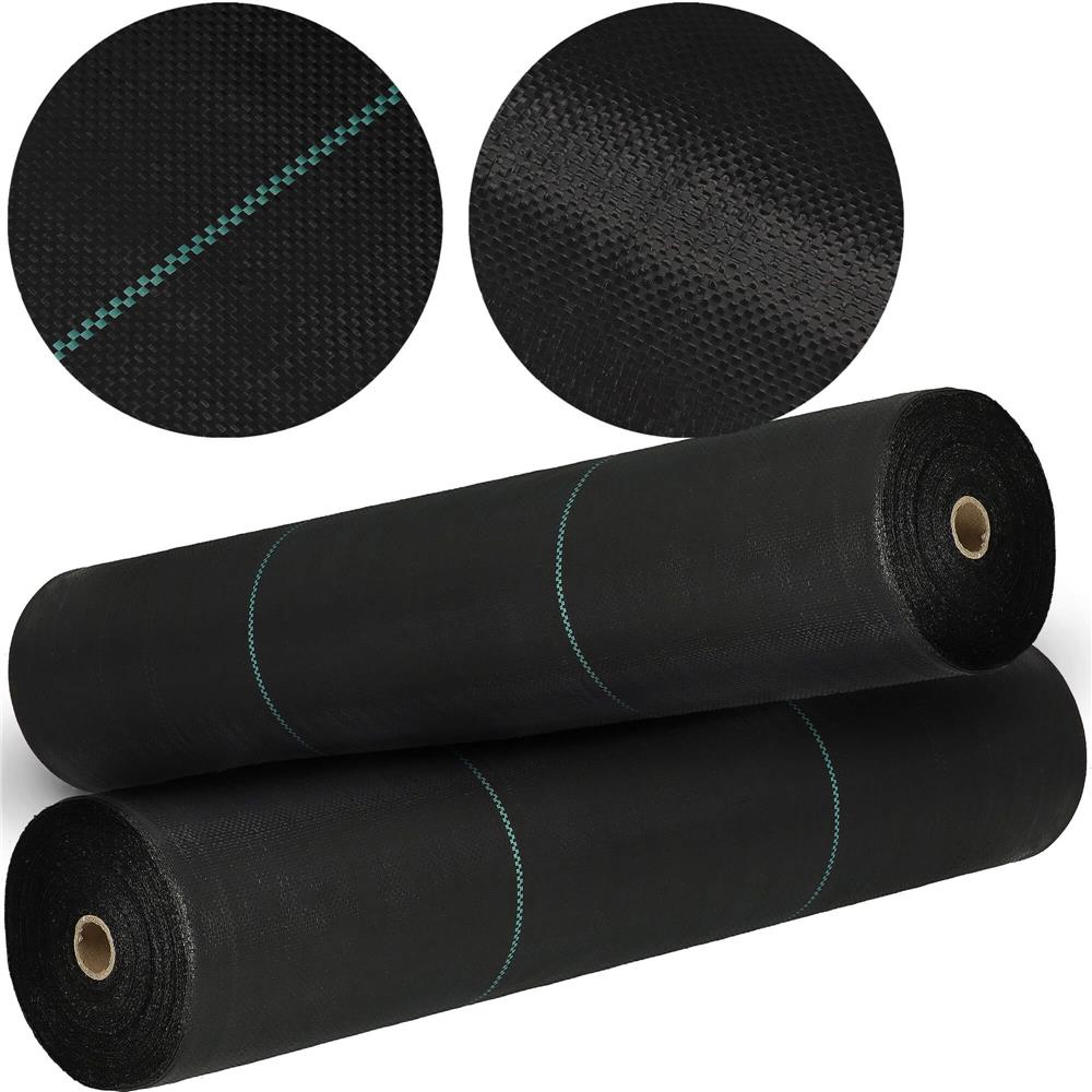 Agrotextil fólia talajtakarásra, gyomellenes, UV-szűrős, 100 x 0,8 méter, 70 g/m², fekete színű - Image 16