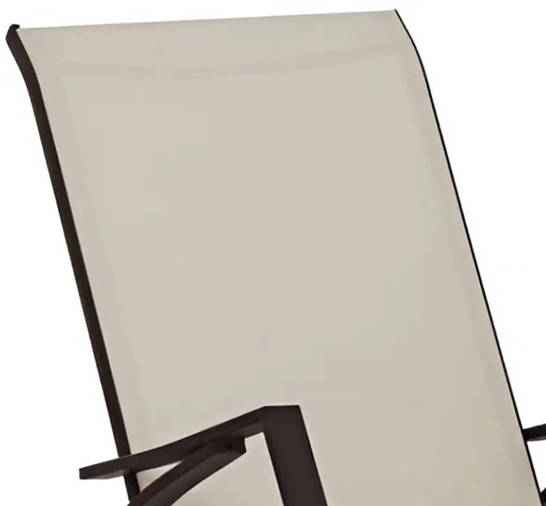 Kerti hintaszék fémből és textilből, 60x104x95 cm, 120 kg teherbírással, krém színben - Image 6