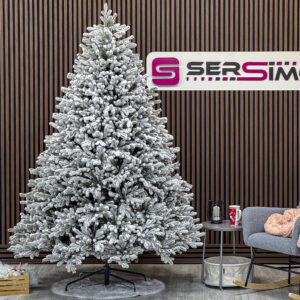 Mesterséges karácsonyfa Sersimo Alessandra Elite, havas, 2D+3D kevert tűkkel, 230 cm