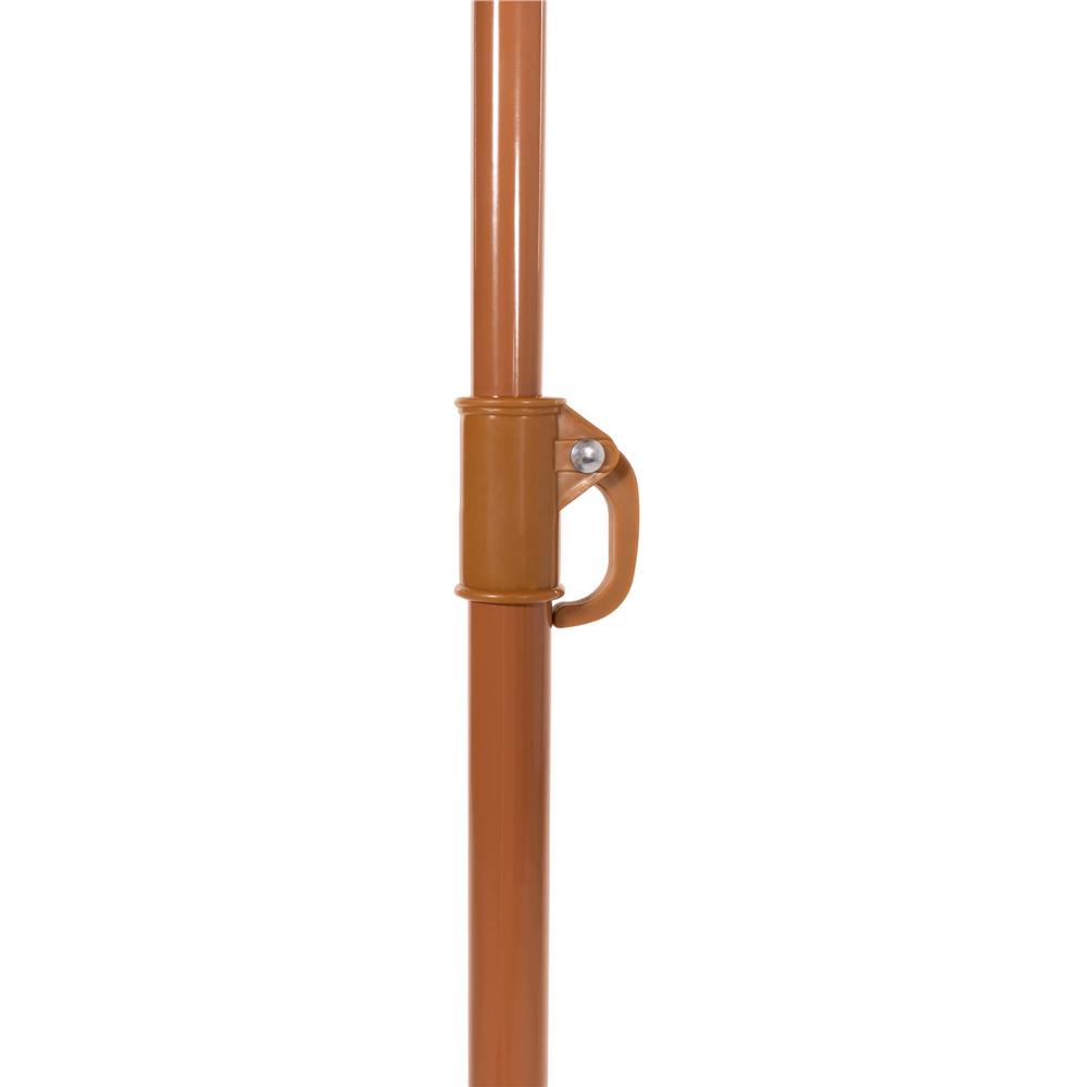 Összecsukható hawaii típusú strandernyő, állítható magassággal és dőlésszöggel, fém vázzal, 160 cm, barna - Image 12
