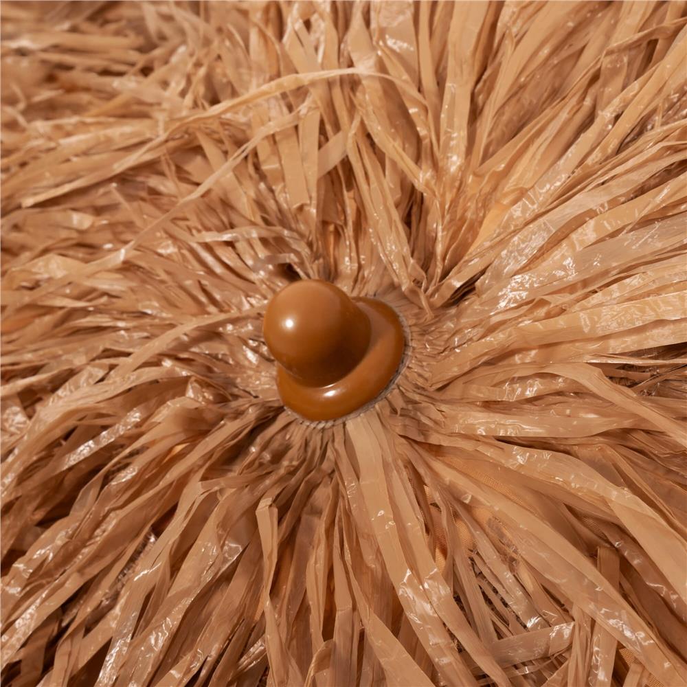 Összecsukható hawaii típusú strandernyő, állítható magassággal és dőlésszöggel, fém vázzal, 160 cm, barna - Image 14