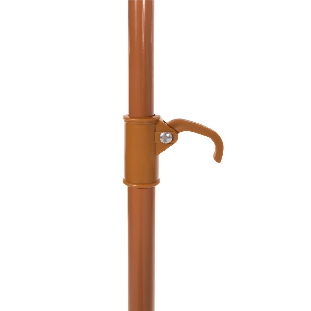 Összecsukható hawaii típusú strandernyő, állítható magassággal és dőlésszöggel, fém vázzal, 160 cm, barna - Image 24