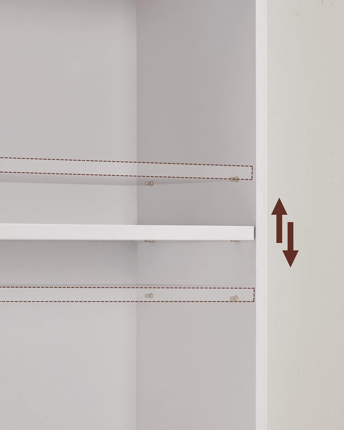 VASAGLE skandinav stilusu konyvespolc, 6 polccal, allithato polcokkal, forgacslap, 60x24x179 cm, feher - Image 2