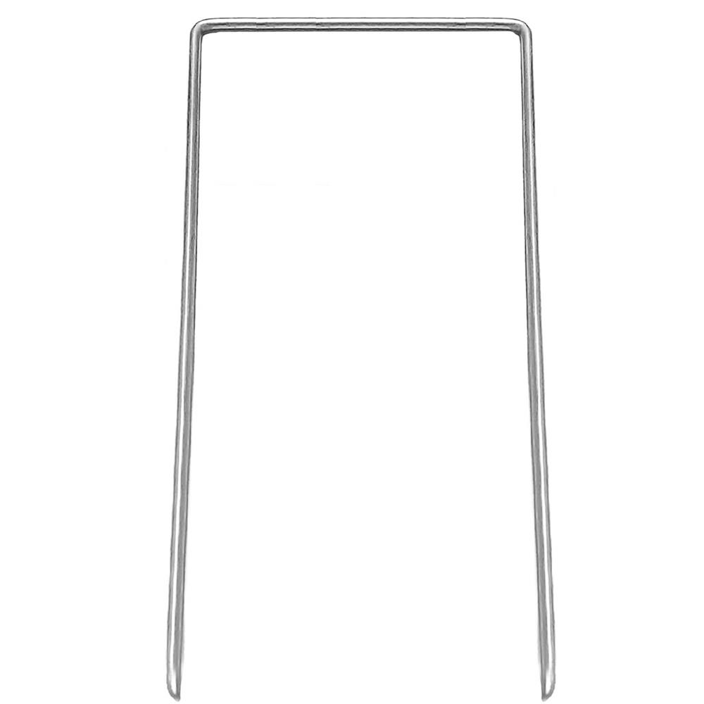 100 darabos fém rögzítő tű (ankor) szett agrotextil rögzítéséhez, 15×7 cm, ezüst színben - Image 4