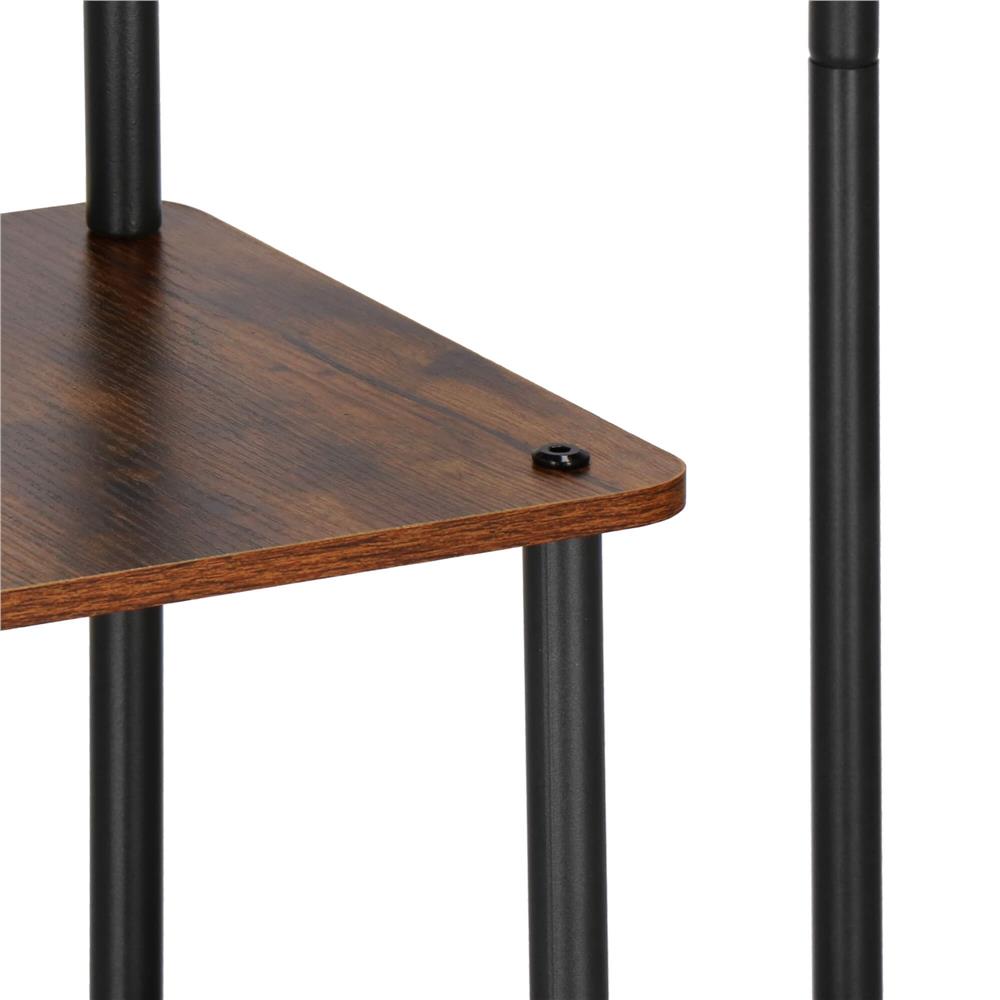 Virágtartó állvány, 106x58 cm, fekete/világosbarna – 5 polccal, fém szerkezettel, modern kialakítással - Image 11