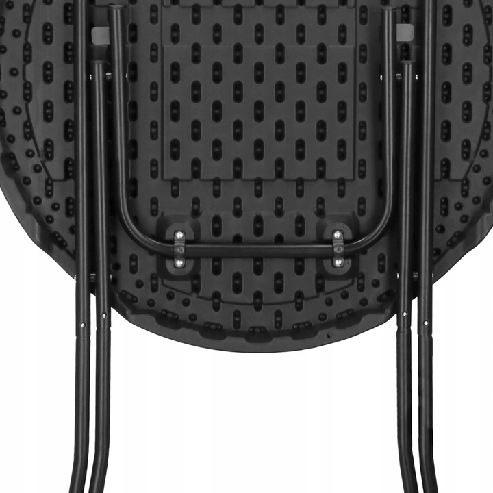 Masa catering profesionala pentru evenimente, inalta, cu picioare metal pliabile, rotunda, d 80 cm, h 110 cm, negru - Image 3