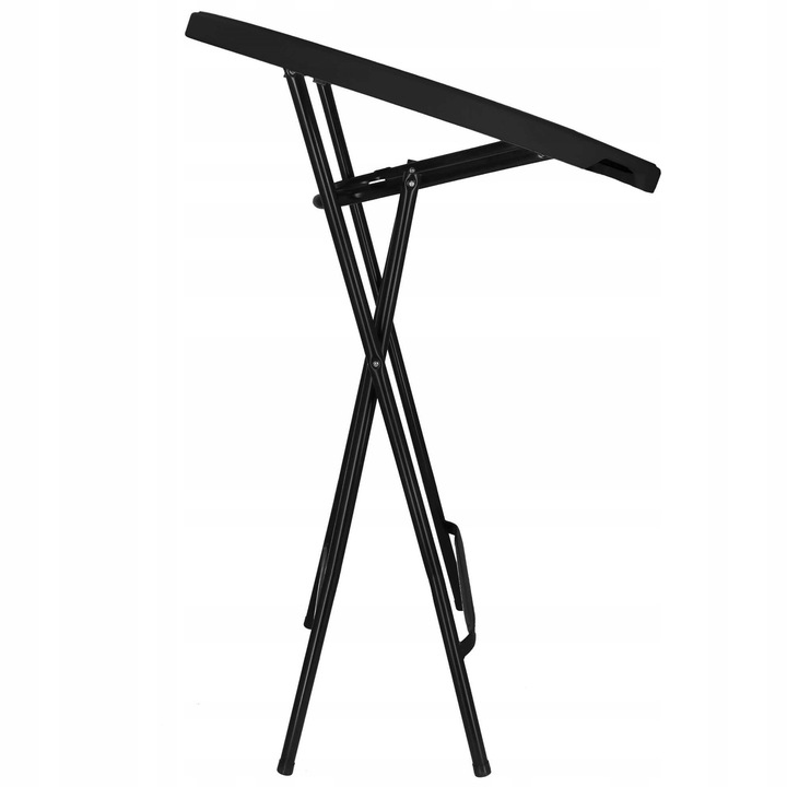 Masa catering profesionala pentru evenimente, inalta, cu picioare metal pliabile, rotunda, d 80 cm, h 110 cm, negru - Image 5