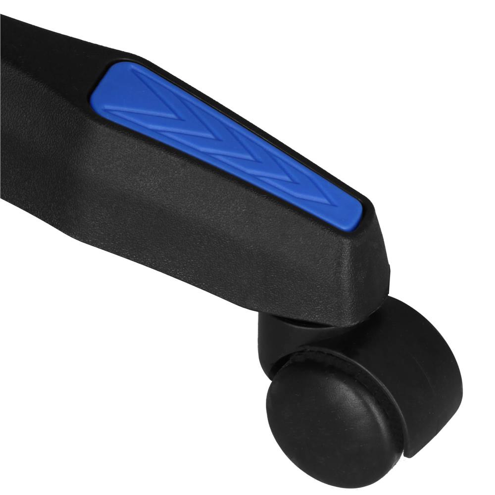 Irodai gamer szek, ergonomikus, derektamasszal es fejtamasszal, 114-123x55x50 cm, fekete es kek - Image 18
