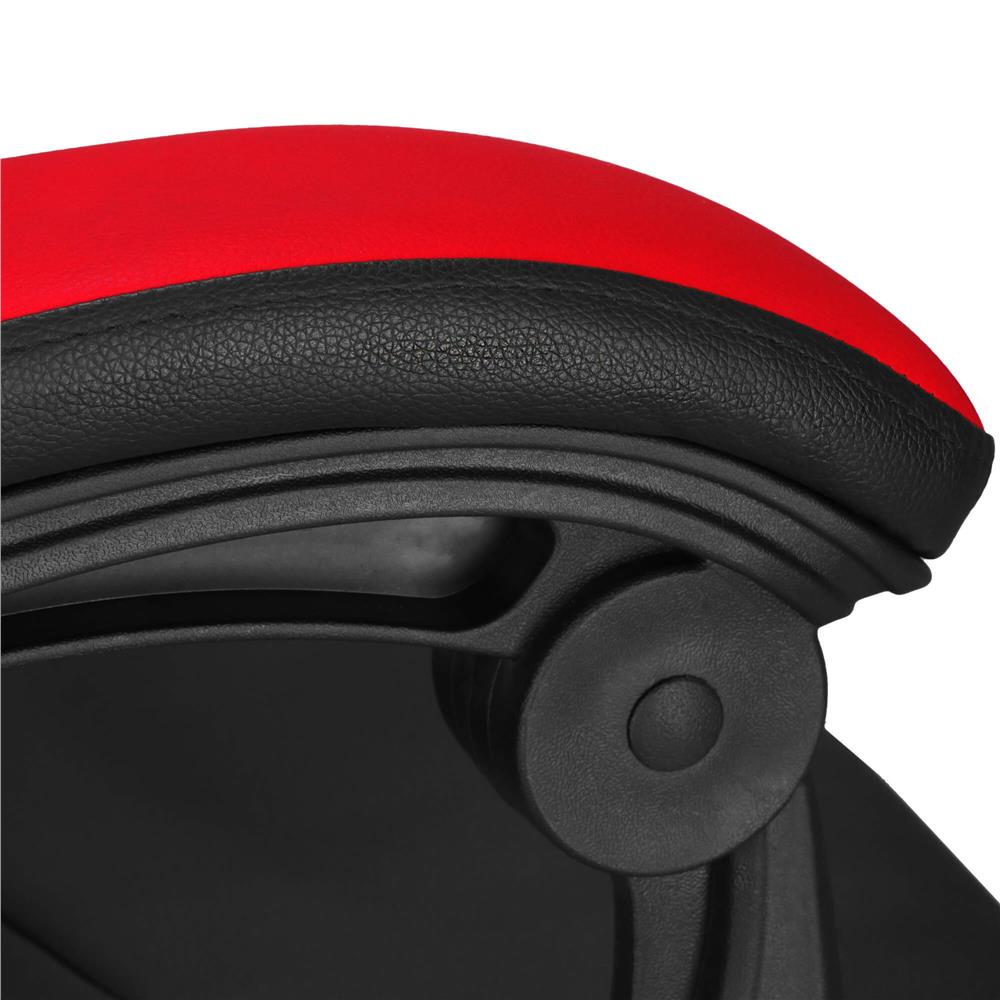Irodai gamer szek, ergonomikus, derektamasszal es fejtamasszal, 114-123x55x50 cm, fekete es piros - Image 15