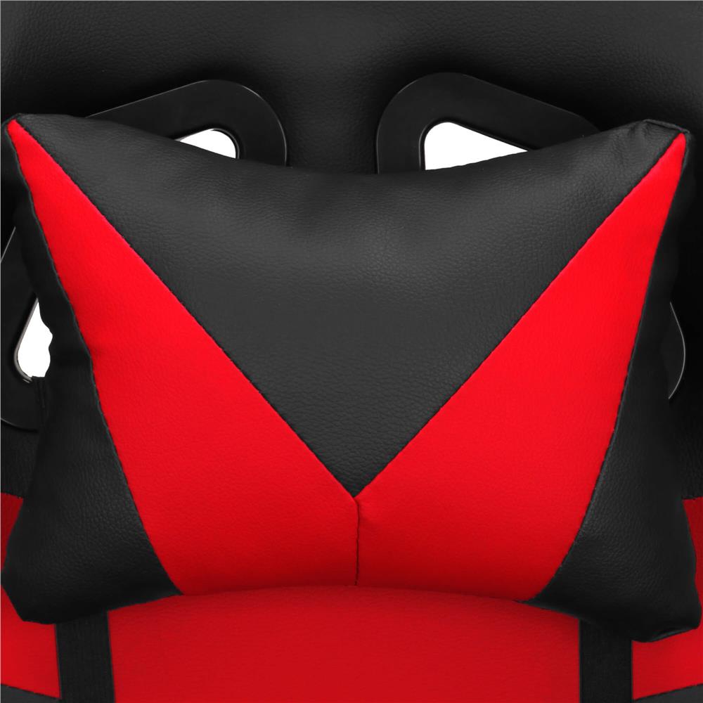 Irodai gamer szek, ergonomikus, derektamasszal es fejtamasszal, 114-123x55x50 cm, fekete es piros - Image 17