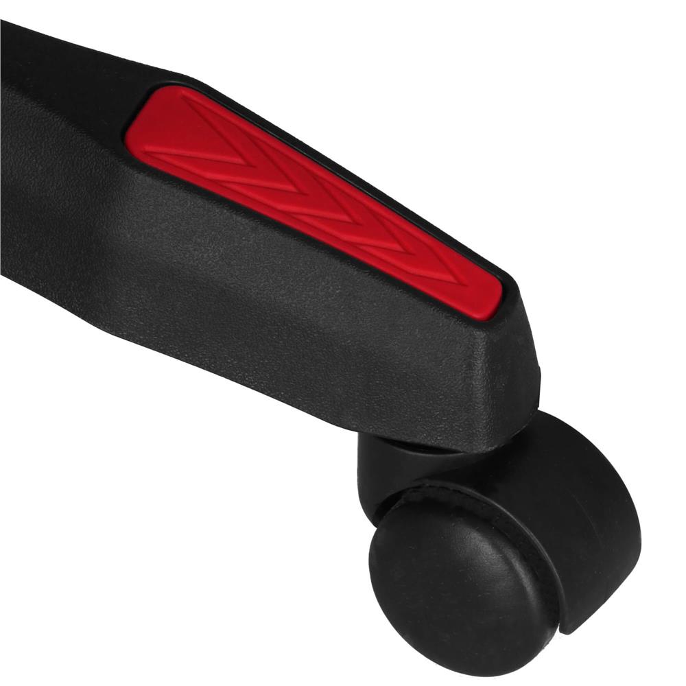 Irodai gamer szek, ergonomikus, derektamasszal es fejtamasszal, 114-123x55x50 cm, fekete es piros - Image 18