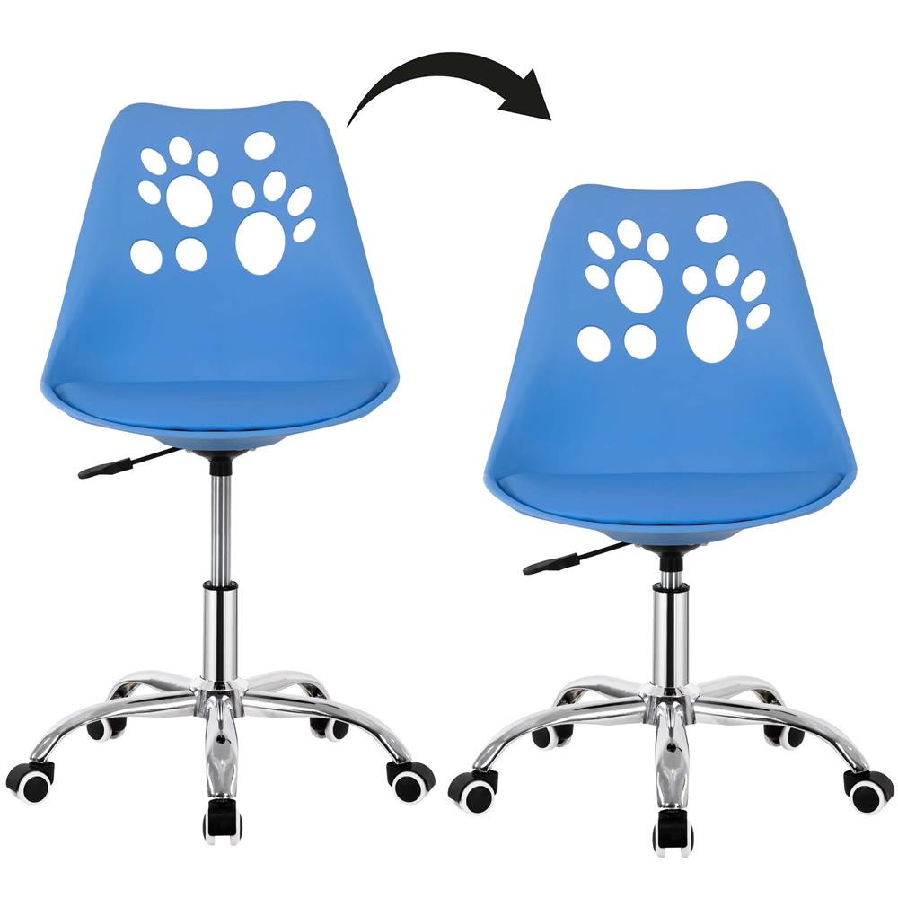 Ergonomikus irodai szék, hab ülőfelülettel, állítható magasságú, max. 120 kg, 90x49x48 cm, kék - Image 17