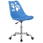 Ergonomikus irodai szék, hab ülőfelülettel, állítható magasságú, max. 120 kg, 90x49x48 cm, kék