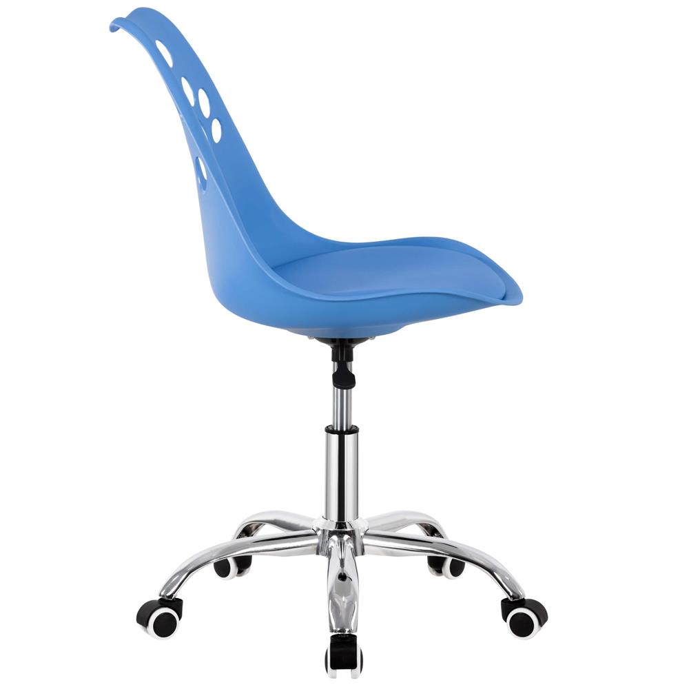 Ergonomikus irodai szék, hab ülőfelülettel, állítható magasságú, max. 120 kg, 90x49x48 cm, kék - Image 21