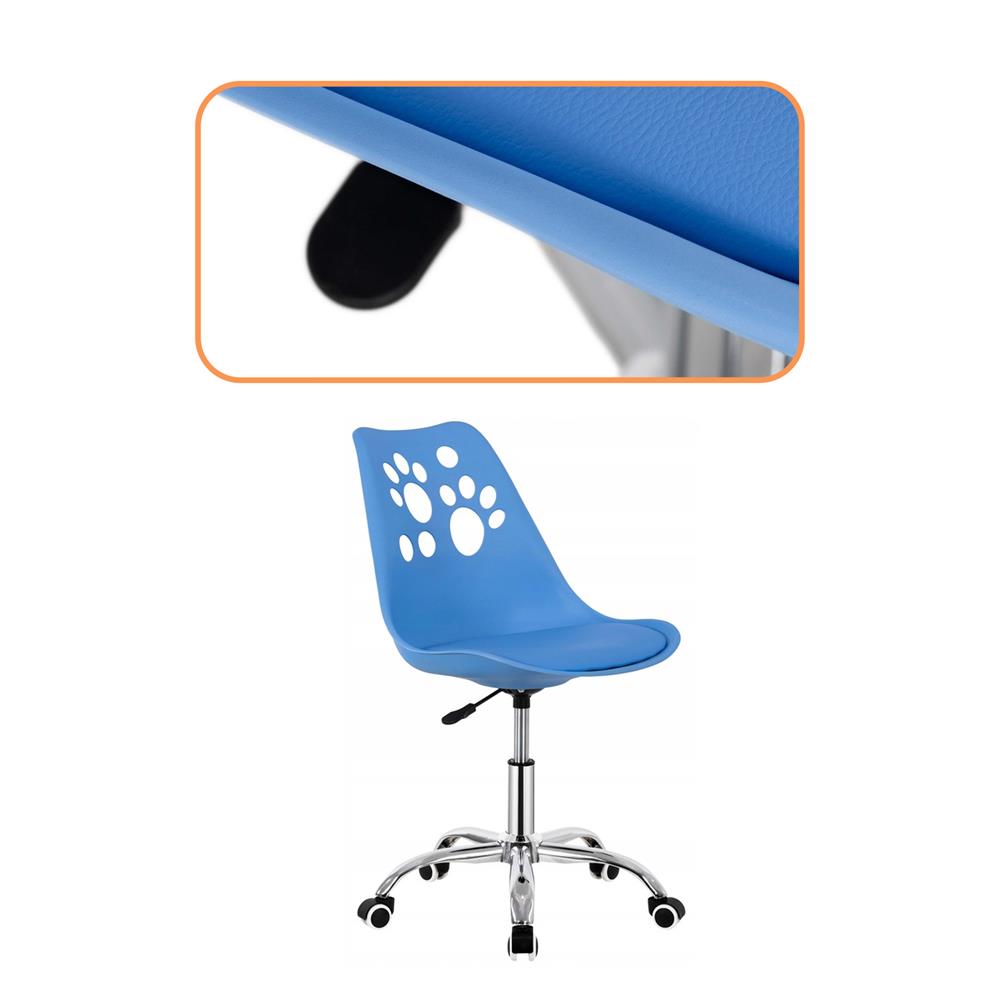 Ergonomikus irodai szék, hab ülőfelülettel, állítható magasságú, max. 120 kg, 90x49x48 cm, kék - Image 5