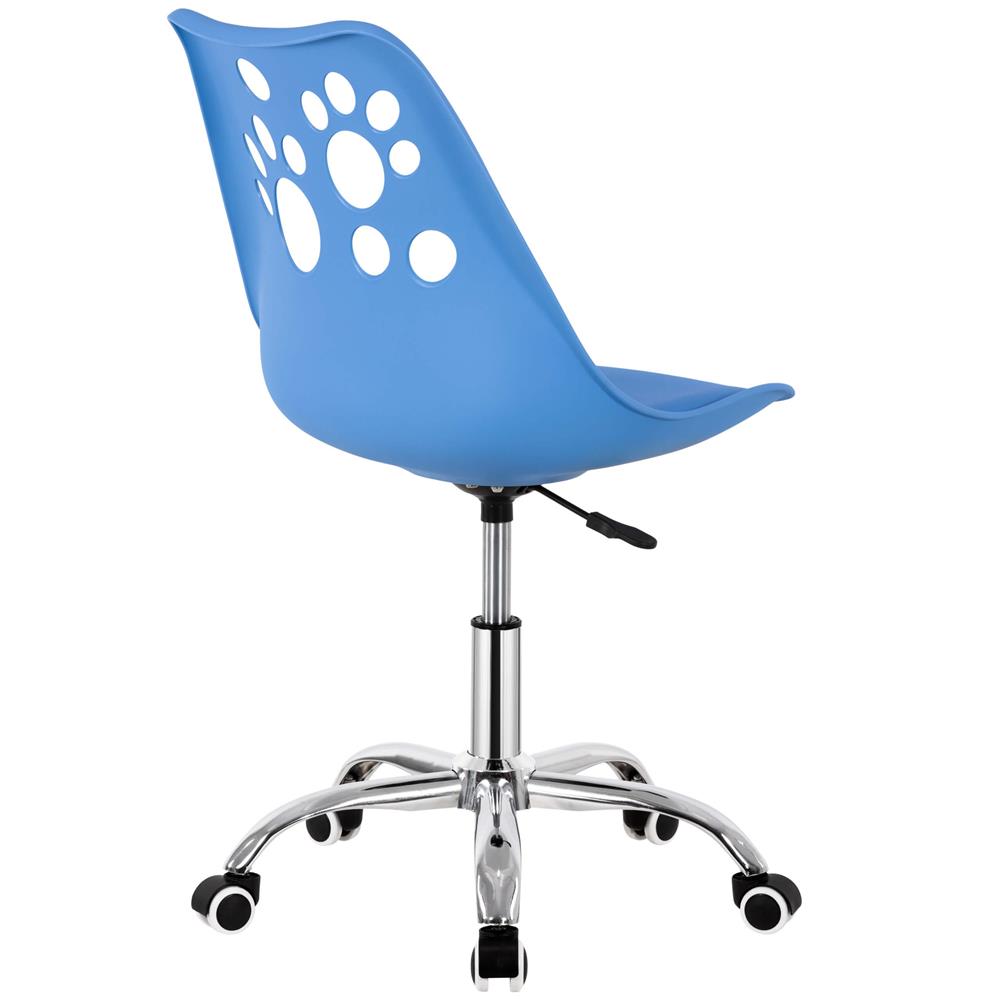 Ergonomikus irodai szék, hab ülőfelülettel, állítható magasságú, max. 120 kg, 90x49x48 cm, kék - Image 22