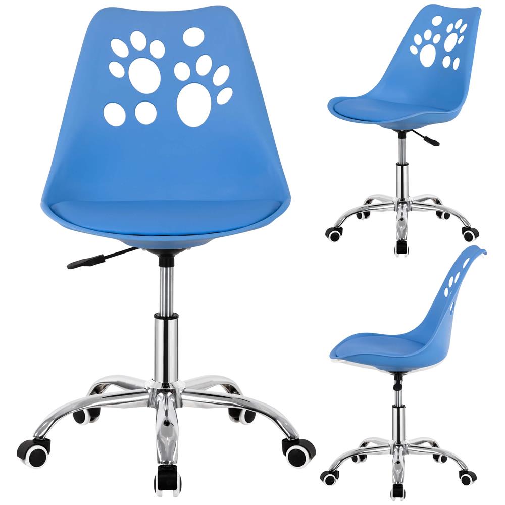 Ergonomikus irodai szék, hab ülőfelülettel, állítható magasságú, max. 120 kg, 90x49x48 cm, kék - Image 6