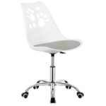 Ergonomikus irodai szék, habszivacs ülőfelülettel, magasságban állítható, max. 120 kg, 90x49x48 cm, fehér és szürke
