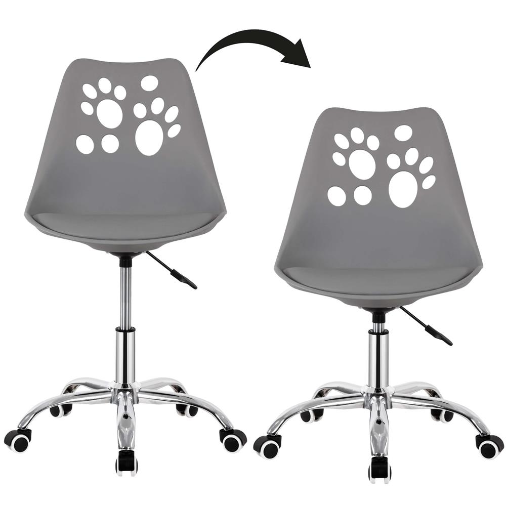 Ergonomikus irodai szék, hab ülőfelülettel, állítható magasságú, max. 120 kg, 90x49x48 cm, szürke - Image 19