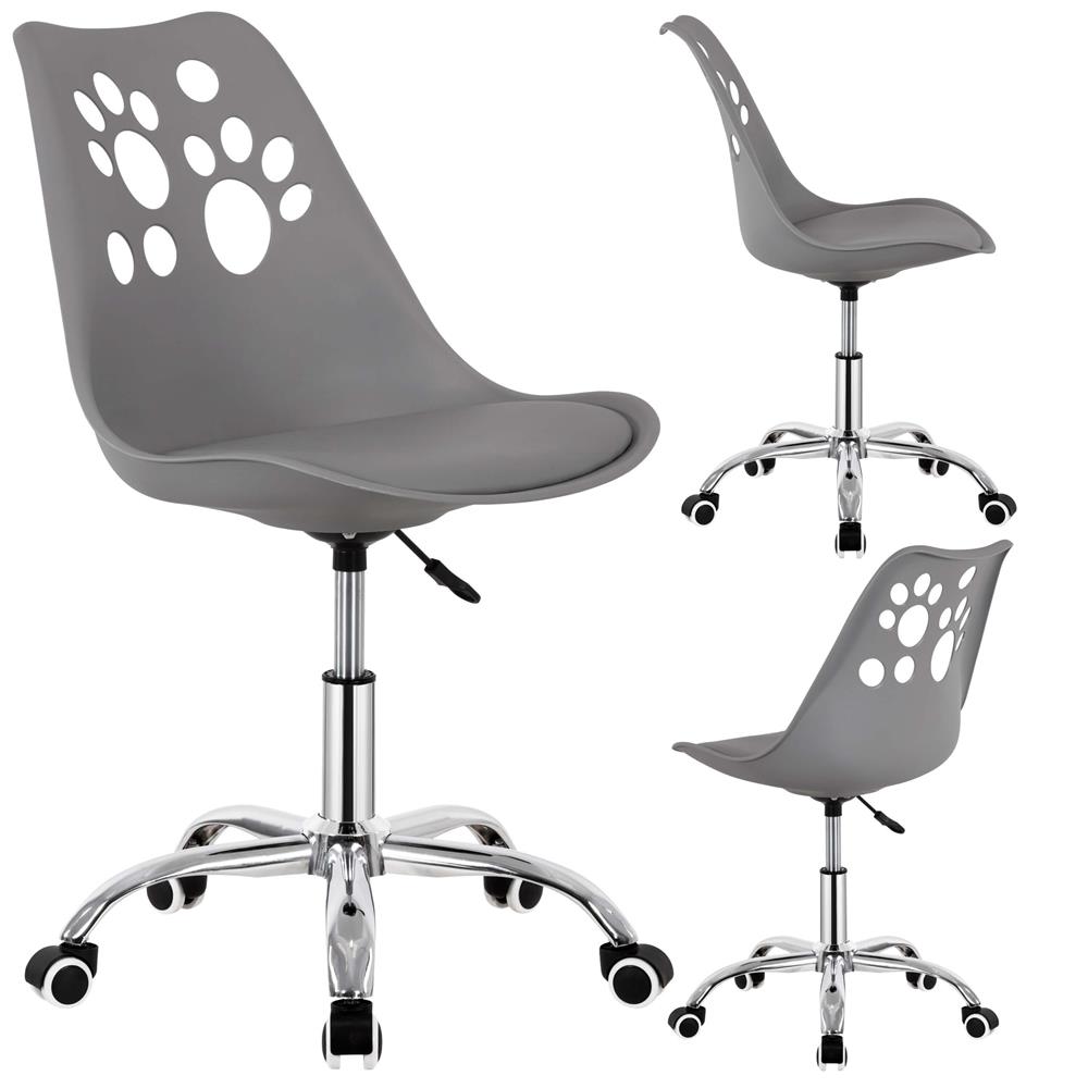 Ergonomikus irodai szék, hab ülőfelülettel, állítható magasságú, max. 120 kg, 90x49x48 cm, szürke - Image 4