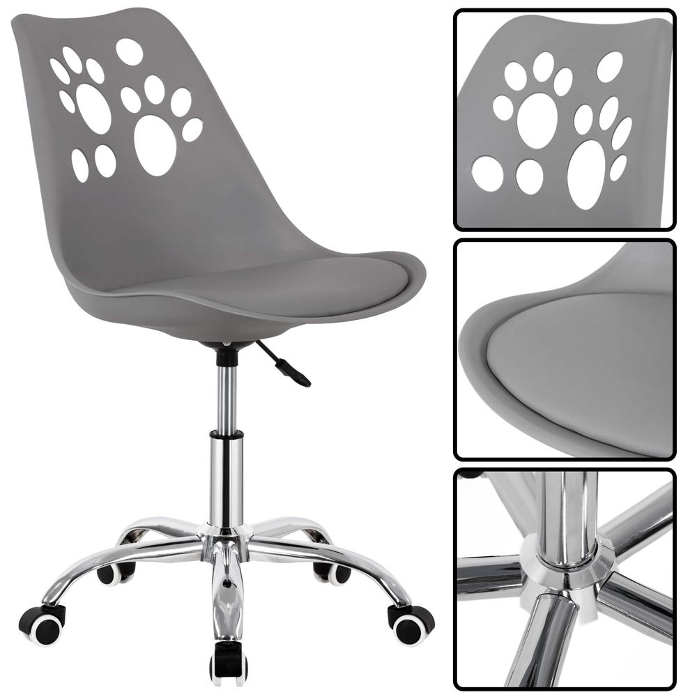 Ergonomikus irodai szék, hab ülőfelülettel, állítható magasságú, max. 120 kg, 90x49x48 cm, szürke - Image 26